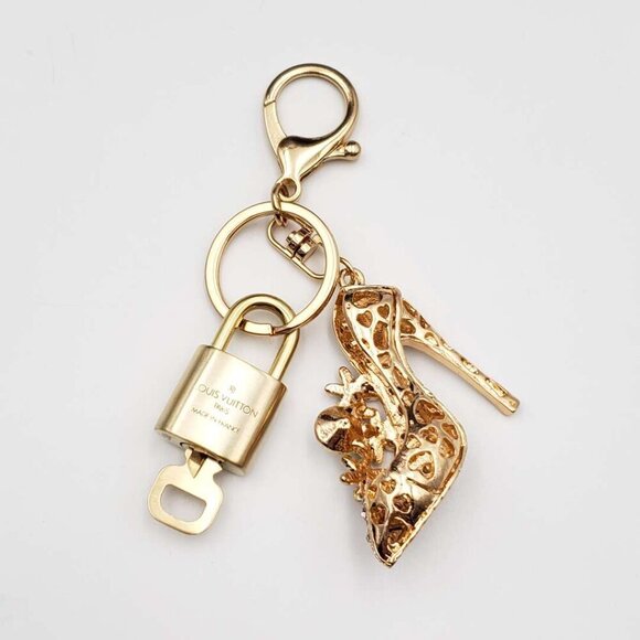 100% Auth Louis Vuitton Lock & Key with unbranded Bagcharm, Keycharm, Keychain - Picture 6 of 7